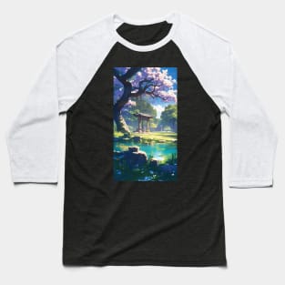 The sakura blossom by the still pond Baseball T-Shirt